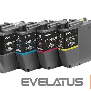 Eksploatacinės medžiagos spausdintuvams Brother  LC421XLVAL Ink Cartridge Multipack |   LC | LC421XLVAL |  LC421XL - 4-pack - XL - black, yellow, cyan, magenta - original - ink cartridge | Ink cartridge | Black, yellow, cyan, magenta 