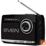 laidiniai garsiakalbiai Sven  Speaker SVEN SRP-535, black (3W, FM/AM/SW, USB, microSD, flashlight, battery) 