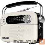 laidiniai garsiakalbiai Sven  Speaker SVEN SRP-505, white (3W, Bluetooth, FM/AM/SW, USB, microSD, AUX, battery) 