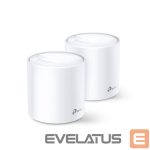 Maršrutizatoriai TP-Link  AX3000 Whole Home Mesh Wi-Fi 6 System Deco X60 (2-pack) 802.11ax, 2402+574 Mbit/s, 10/100/1000 Mbit/s, Ethernet LAN (RJ-45) ports 2, Mesh Support Yes, MU-MiMO Yes, Antenna type 4xInternal per Deco uni 