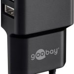 Maršrutizatoriai Goobay  Dual USB charger 44951  2.4 A,  2 USB 2.0 female (Type A), Black, 12 W 