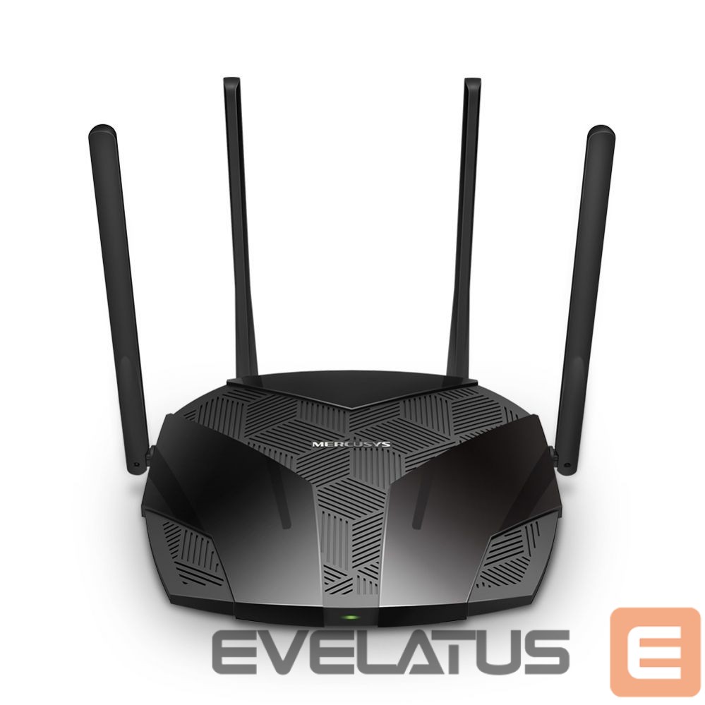 Maršrutizatoriai MERCUSYS Dual-Band Wi-Fi 6 Router MR80X AX3000 802.11ax, 2402+574 Mbit/s, Ethernet LAN (RJ-45) ports 3xGigabit LAN, MU-MiMO Yes, Antennas quantity 4