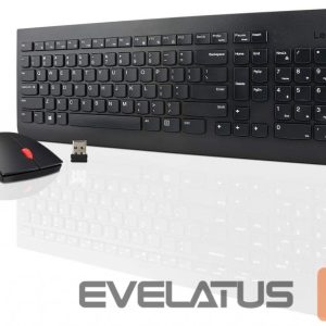 Kompiuterio klaviatūra Lenovo  Wireless Combo Keyboard & Mouse 510 2.4 GHz Wireless via Nano USB, Keyboard layout English, Black 