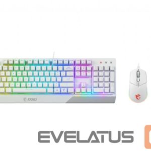 Kompiuterio klaviatūra MSI  KEYBOARD +MOUSE/VIGOR GK30 COMBO WHITE US 