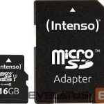 Kitas kompiuterio priedas Intenso  MEMORY MICRO SDHC 16GB UHS-I/W/ADAPTER 3423470 