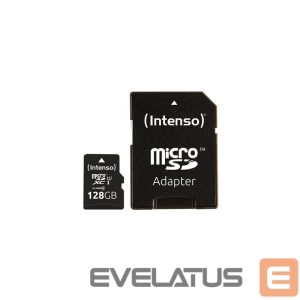 Kitas kompiuterio priedas Intenso  MEMORY MICRO SDXC 128GB UHS-I/W/ADAPTER 3423491 