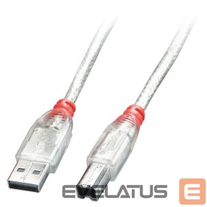 Kabelis LINDY  CABLE USB2 A-B 2M/TRANSPARENT 41753 