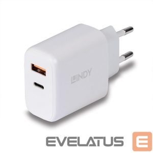 Įkrovikliai ir kabeliai LINDY  CHARGER WALL 30W/73424 