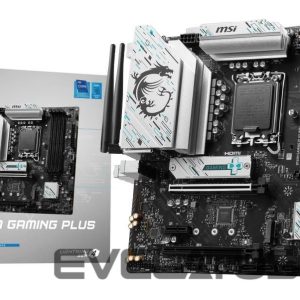 Intel procesoriaus pagrindinė plokštė MSI  Mainboard||Intel B760 Express|LGA1700|Micro-ATX|Memory DDR5|Memory slots 4|1xPCI-Express 3.0 1x|1xPCI-Express 4.0 4x	|1xPCI-Express 4.0 16x|2xM.2|2xHDMI|2xDisplayPort|2xUSB 2.0|4xUSB 3.2|1xPS/2|1xRJ45|3xAudio port|B760MGAMINGPLUSWIFI 