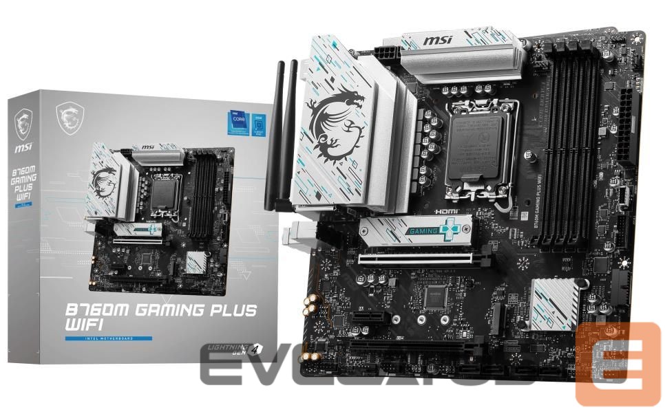 Intel procesoriaus pagrindinė plokštė MSI Mainboard||Intel B760 Express|LGA1700|Micro-ATX|Memory DDR5|Memory slots 4|1xPCI-Express 3.0 1x|1xPCI-Express 4.0 4x |1xPCI-Express 4.0 16x|2xM.2|2xHDMI|2xDisplayPort|2xUSB 2.0|4xUSB 3.2|1xPS/2|1xRJ45|3xAudio port|B760MGAMINGPLUSWIFI