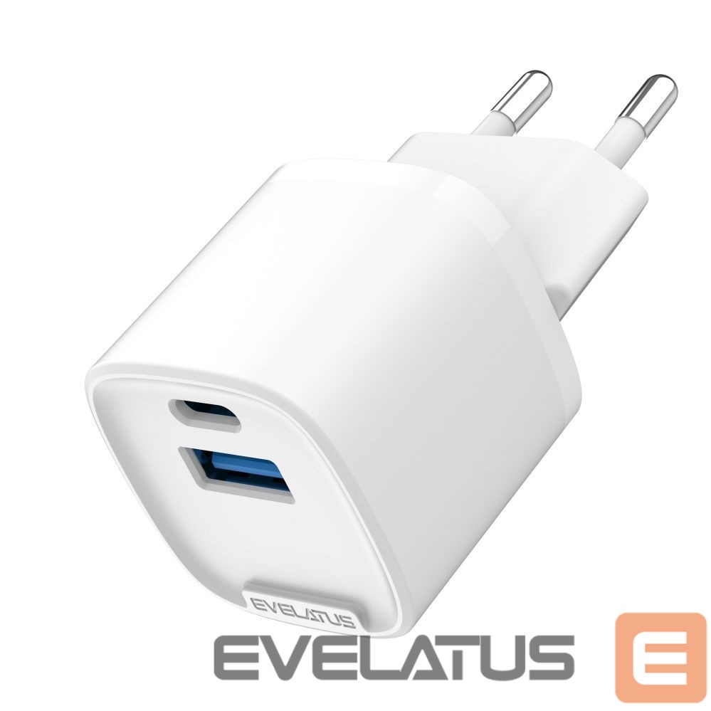 Adapteriai Evelatus Evelatus QuickVolt Adapter 20W EU-WH White