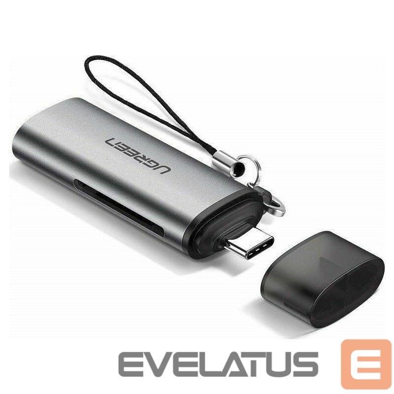 Adapteris Ugreen UGREEN USB-C Card Reader For TF/SD Grey