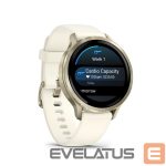 Išmanusis laikrodis Garmin  Venu 4 - 41mm, Lunar Gold with Bone Silicone Band sports watch 