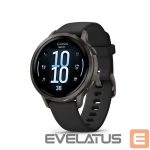 Išmanusis laikrodis Garmin  Venu 4 - 41mm, Slate with Black Silicone Band sports watch 