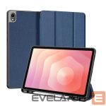 Knygos tipo dėklas Dux Ducis Samsung Galaxy Tab S11 Domo Series Tri-fold Stand PU Leather Tablet Cover Blue
