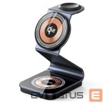Belaidis įkroviklis Duzzona  W21 3-in-1 15W Wireless Charging Stand Phone Earphone Watch Charger (Qi2 Certified) Transparent