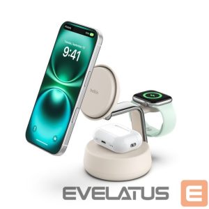 Belaidis įkroviklis Belkin  UltraCharge Pro 25w Qi2 3in1 Magnetic Charger Sand