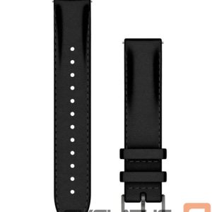 Dirželis Garmin  Quick Release Bands (18 mm) Black leather, brushed slate hardware 
