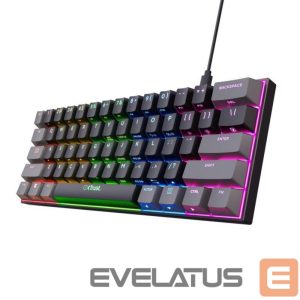 Kompiuterio klaviatūra Trust  KEYBOARD USB GAMING GXT867/ACIRA MINI 24882 