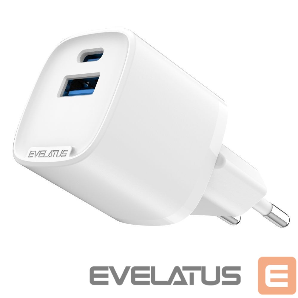 Adapteriai Evelatus Evelatus QuickVolt Adapter 20W EU-WH White
