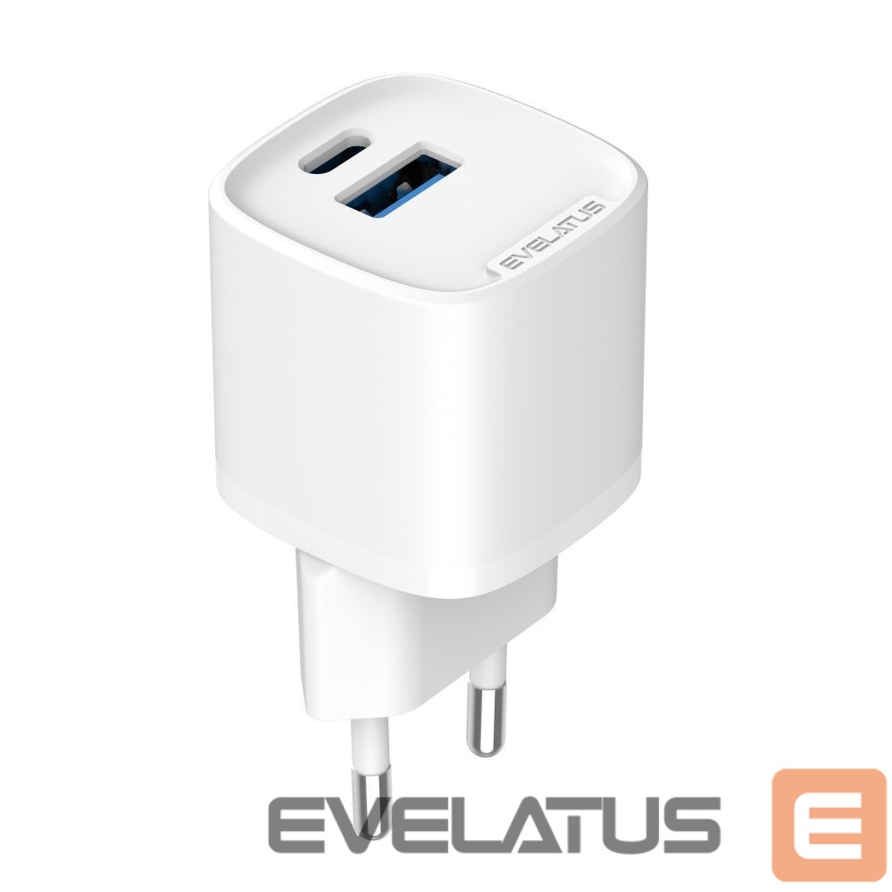 Adapteriai Evelatus Evelatus QuickVolt Adapter 20W EU-WH White