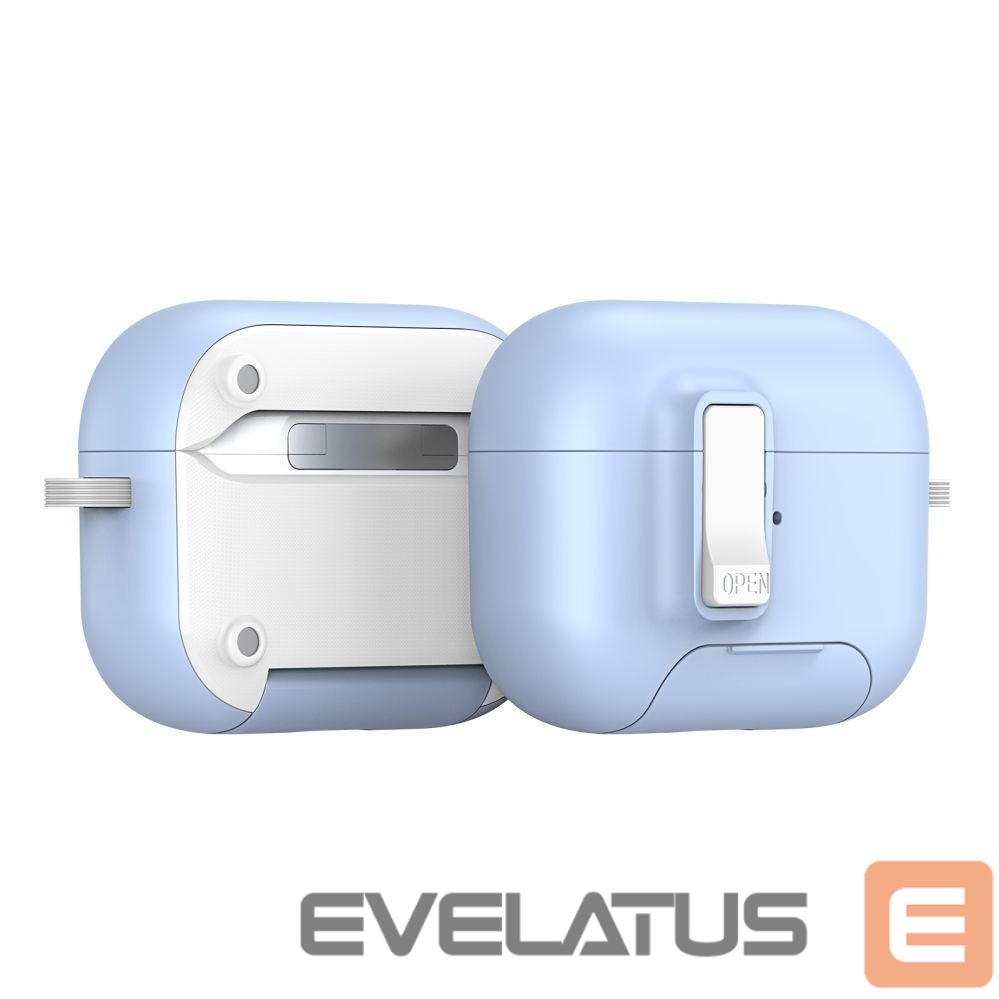 Dėklai ausinėms Dux Ducis Apple AirPods Pro 3 PECQ Series PC+TPU Cover with Hook White Blue