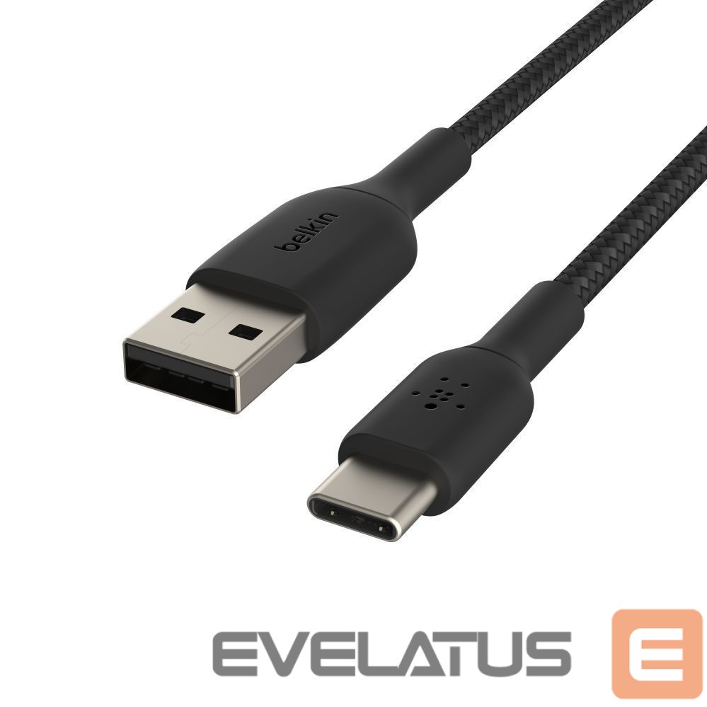 Kabelis Belkin BOOST CHARGE USB-A to USB-C Cable, Braided, 2M Black
