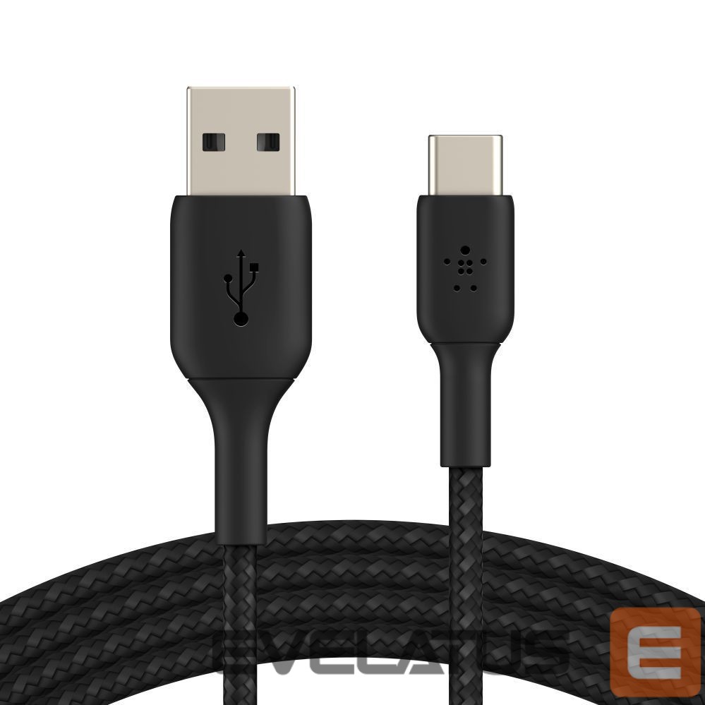 Kabelis Belkin BOOST CHARGE USB-A to USB-C Cable, Braided, 2M Black