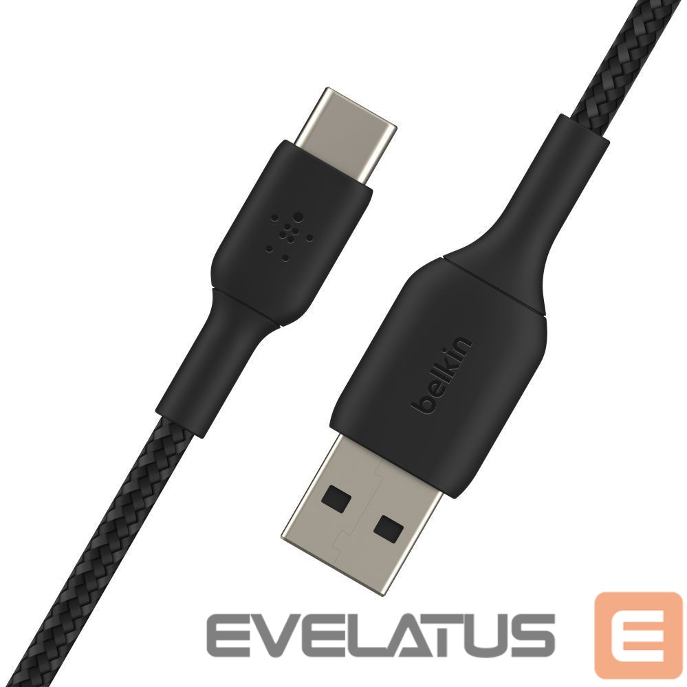 Kabelis Belkin BOOST CHARGE USB-A to USB-C Cable, Braided, 2M Black