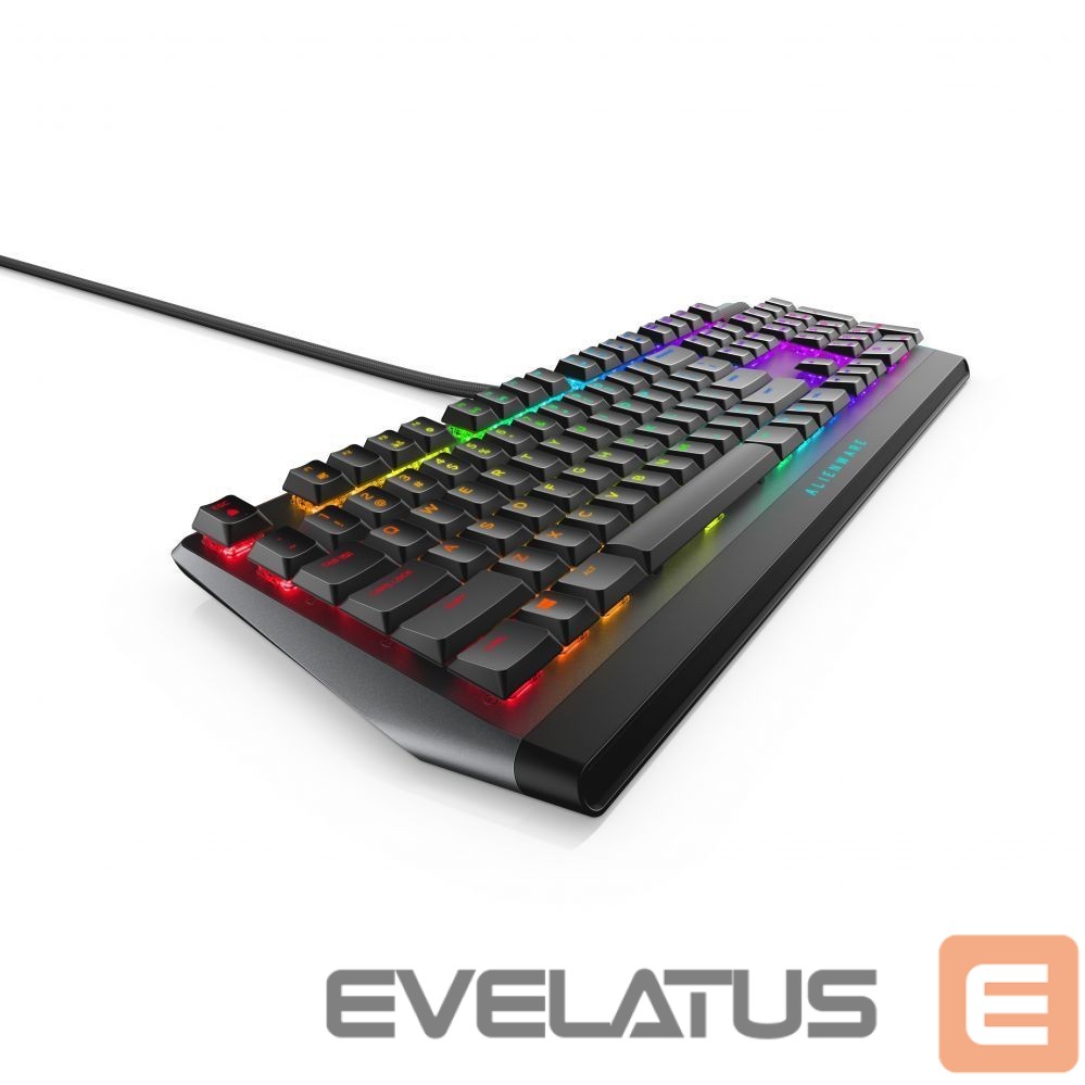 Kompiuterio klaviatūra Dell AW510K Mechanical Gaming Keyboard, RGB LED light, EN, Dark Gray, Wired
