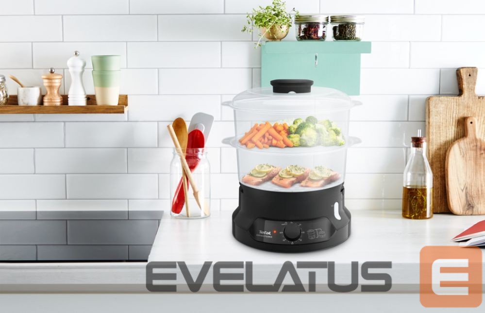 Kiti smulkūs buitiniai prietaisai TEFAL Food Steamer VC139810 Black, 800 W, Capacity 6 L, Number of baskets 2