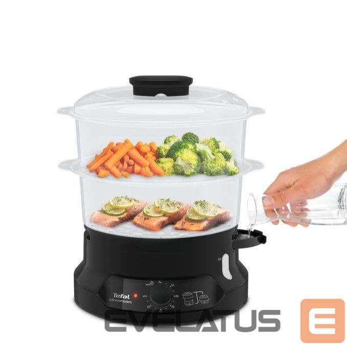 Kiti smulkūs buitiniai prietaisai TEFAL Food Steamer VC139810 Black, 800 W, Capacity 6 L, Number of baskets 2