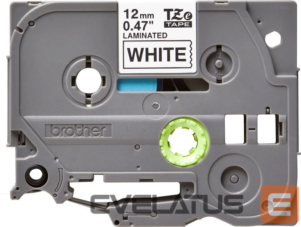 Eksploatacinės medžiagos spausdintuvams Brother TZ-231 Laminated Tape Black on White, TZe, 8 m, 1.2 cm