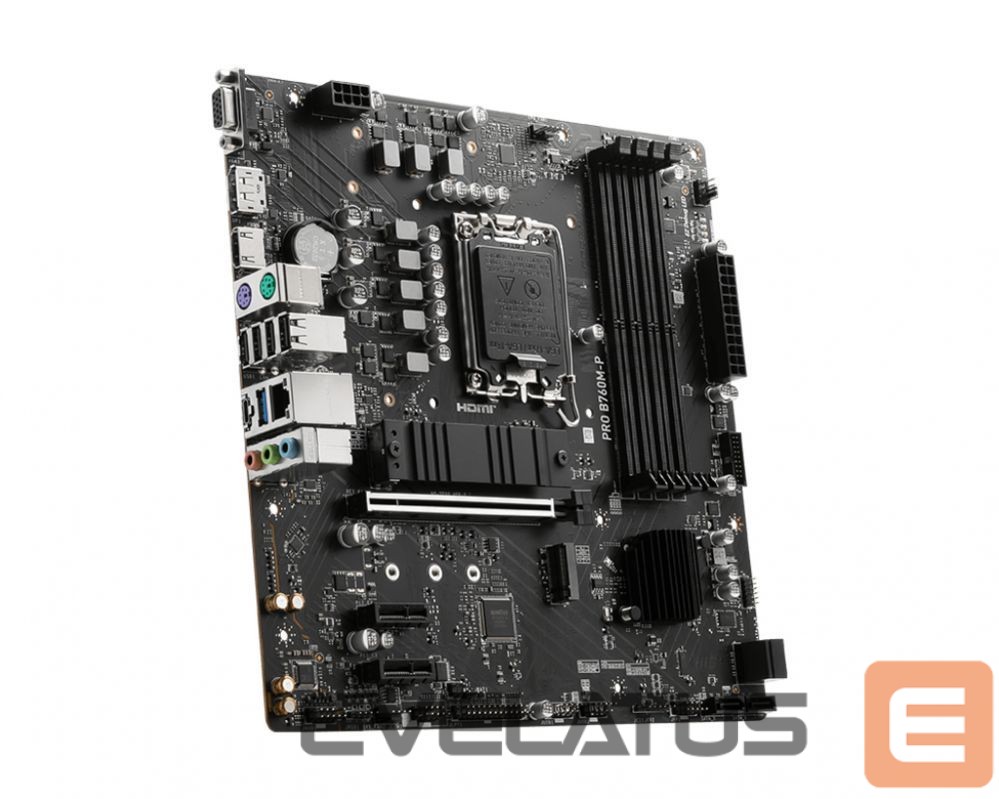 Intel procesoriaus pagrindinė plokštė MSI PRO B760M-P DDR4