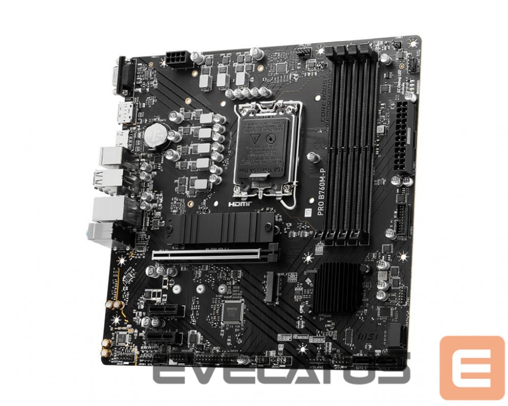 Intel procesoriaus pagrindinė plokštė MSI PRO B760M-P DDR4