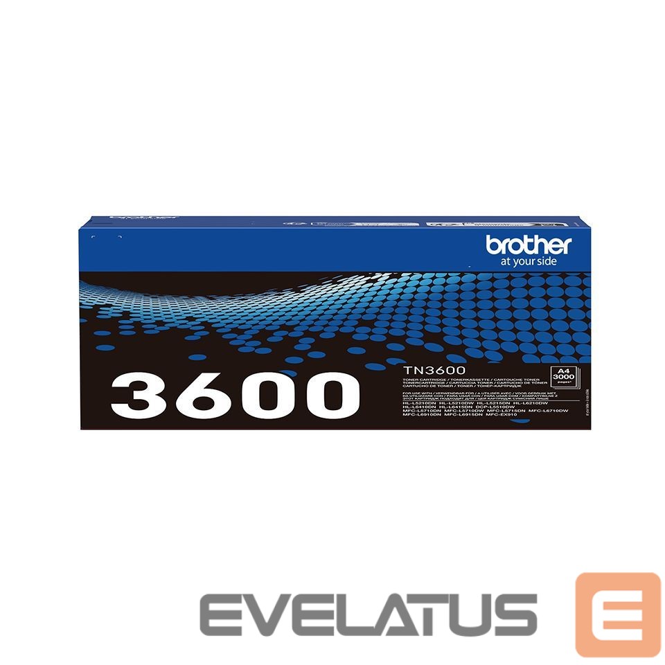 Eksploatacinės medžiagos spausdintuvams Brother TN-3600 Genuine Toner Cartridge, Black