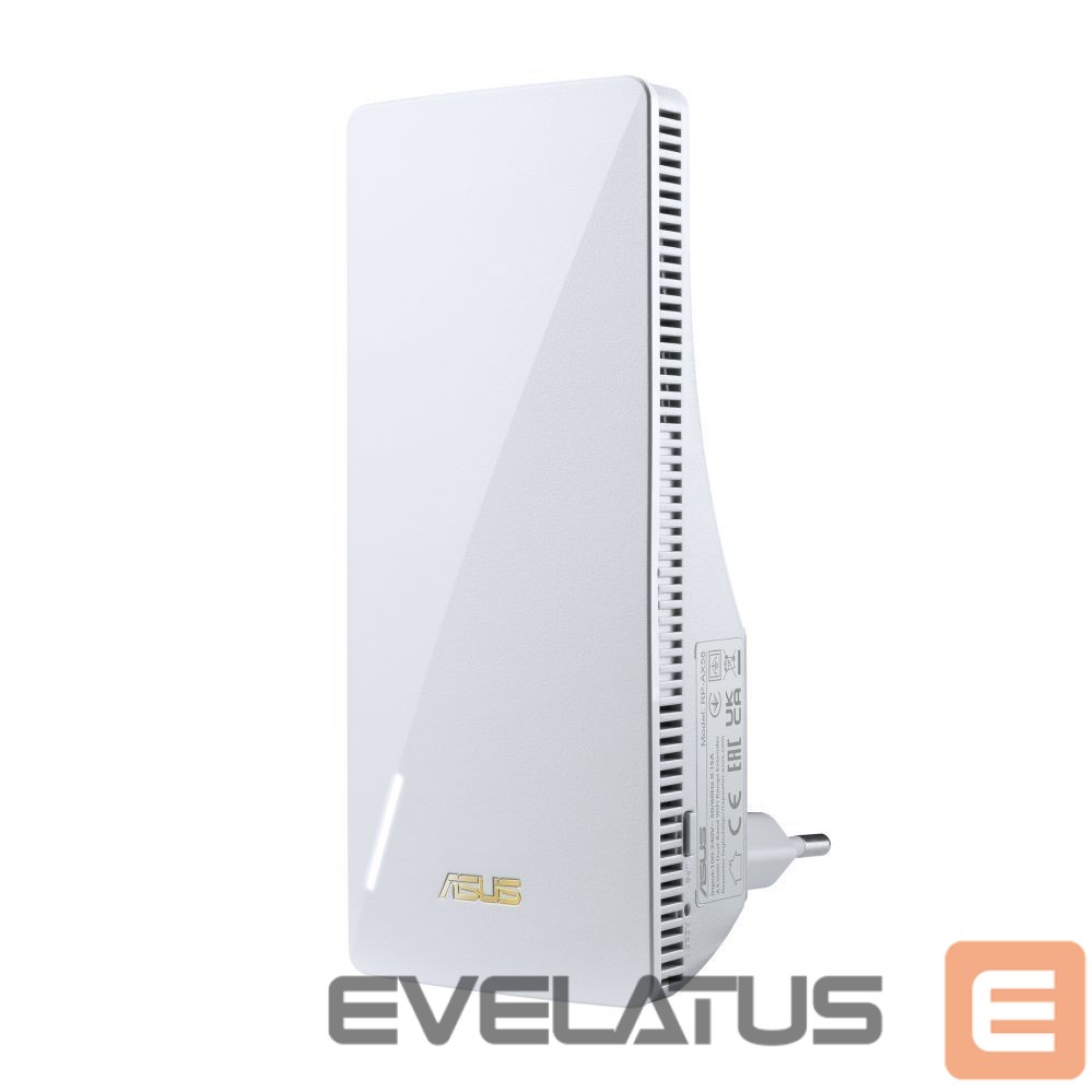 Maršrutizatoriai Asus AX3000 Dual-band WiFi 6 Range Extender (EU) | RP-AX58 | 802.11ax | 574+2402 Mbit/s | 10/100/1000 Mbit/s | Ethernet LAN (RJ-45) ports 1 | Mesh Support Yes | MU-MiMO No | No mobile broadband | Antenna type Internal