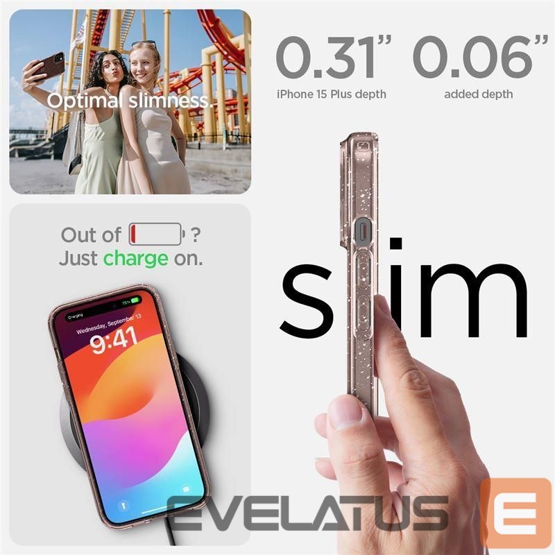 Kitos prekės Spigen Transparent || Pink