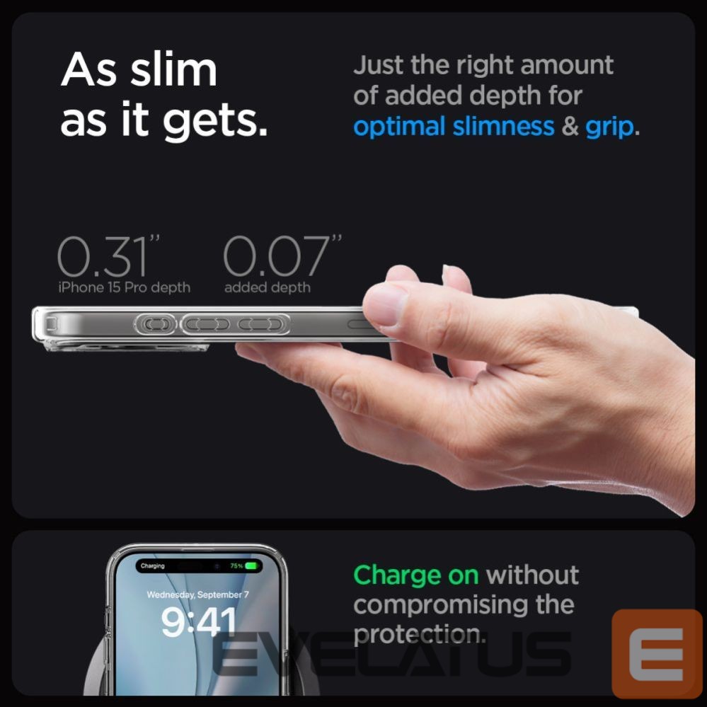 Kitos prekės Spigen Spigen Ultra Hybrid Mag Case with MagSafe for iPhone 15 Pro - Gray