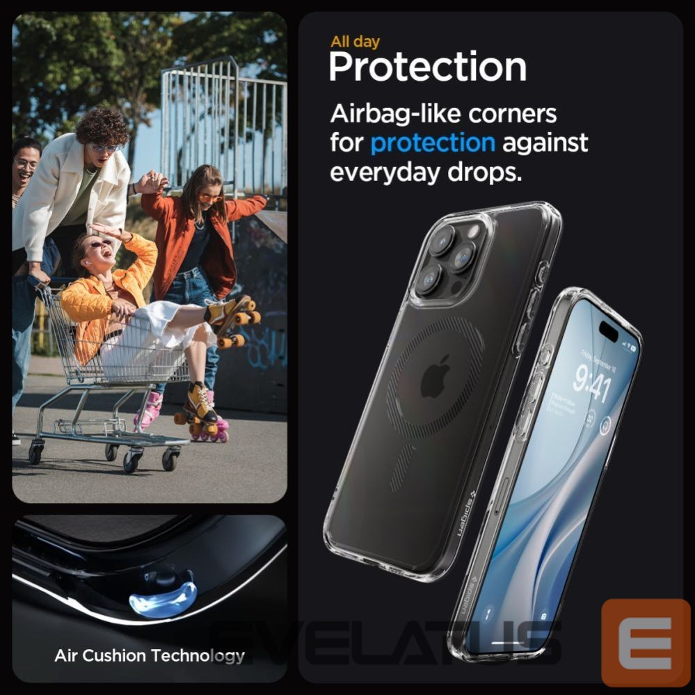Kitos prekės Spigen Spigen Ultra Hybrid Mag Case with MagSafe for iPhone 15 Pro - Gray