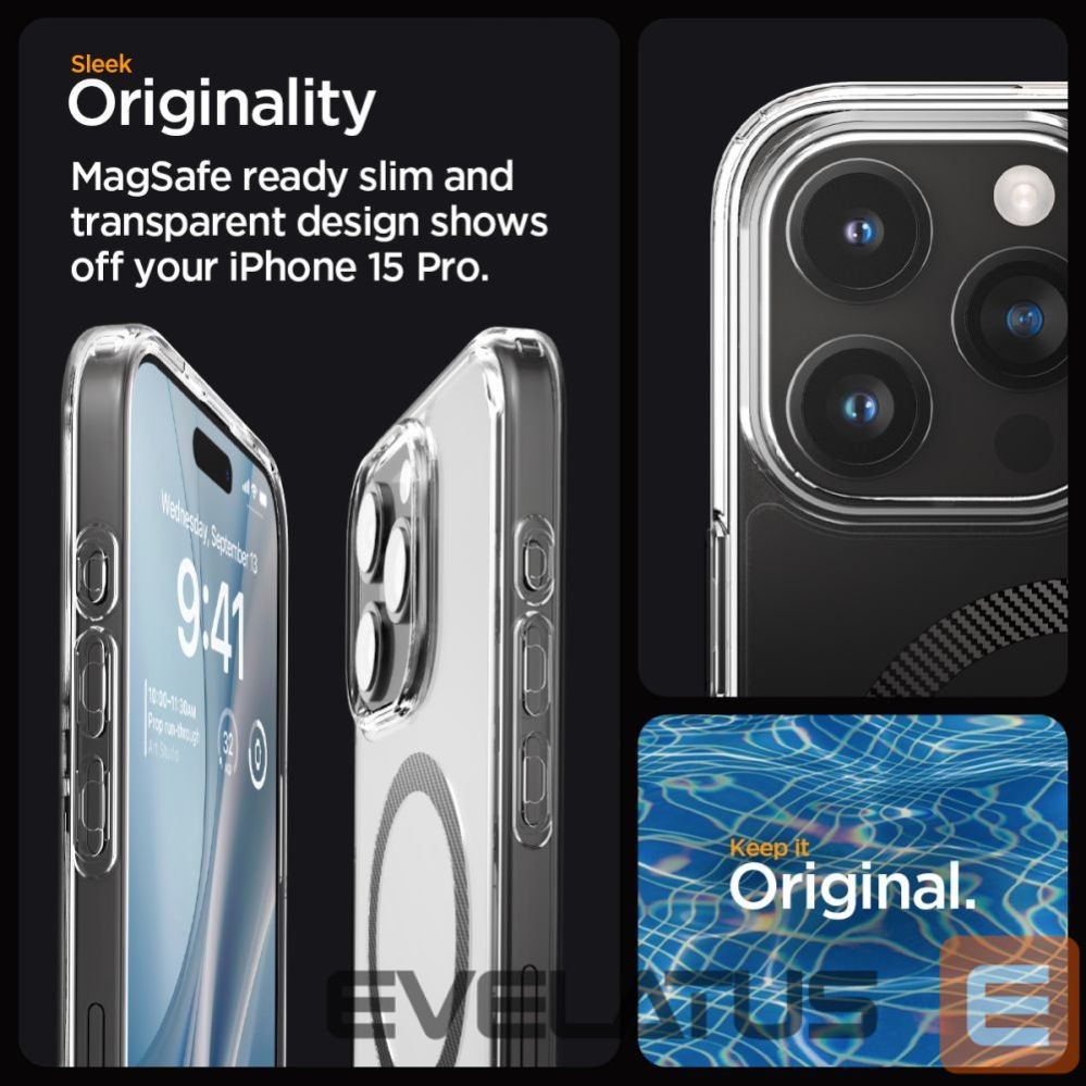 Kitos prekės Spigen Spigen Ultra Hybrid Mag Case with MagSafe for iPhone 15 Pro - Gray