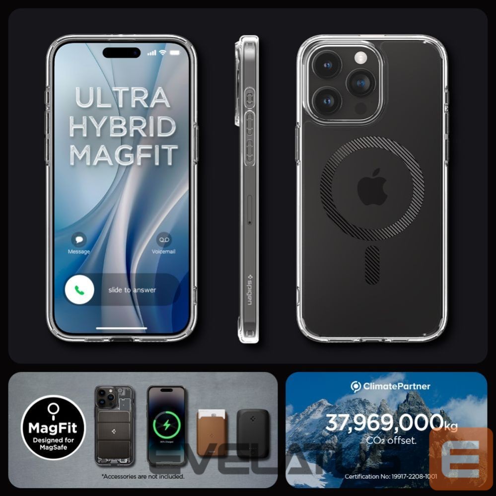 Kitos prekės Spigen Spigen Ultra Hybrid Mag Case with MagSafe for iPhone 15 Pro - Gray