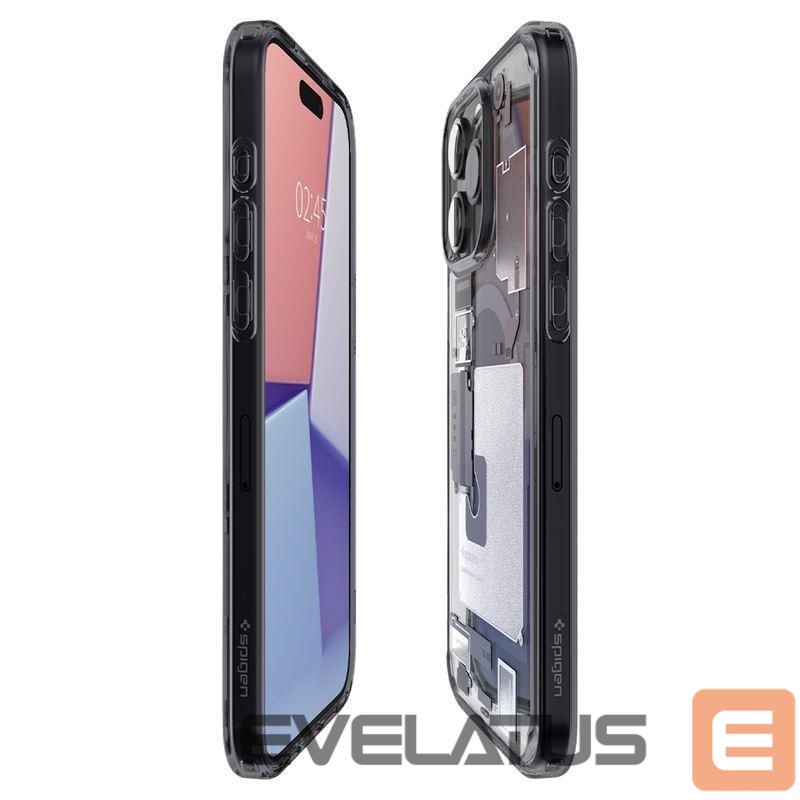 Kitos prekės Spigen Spigen Ultra Hybrid Mag Case with MagSafe for iPhone 15 Pro - Dark Gray (Zero One Pattern)