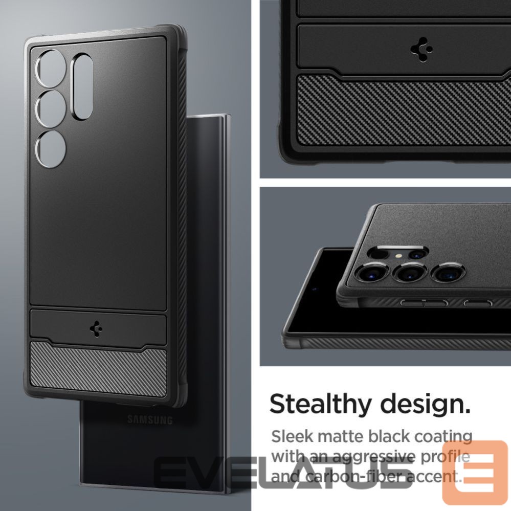 Kitos prekės Spigen Spigen Rugged Armor Case for Samsung Galaxy S24 Ultra - Matte Black