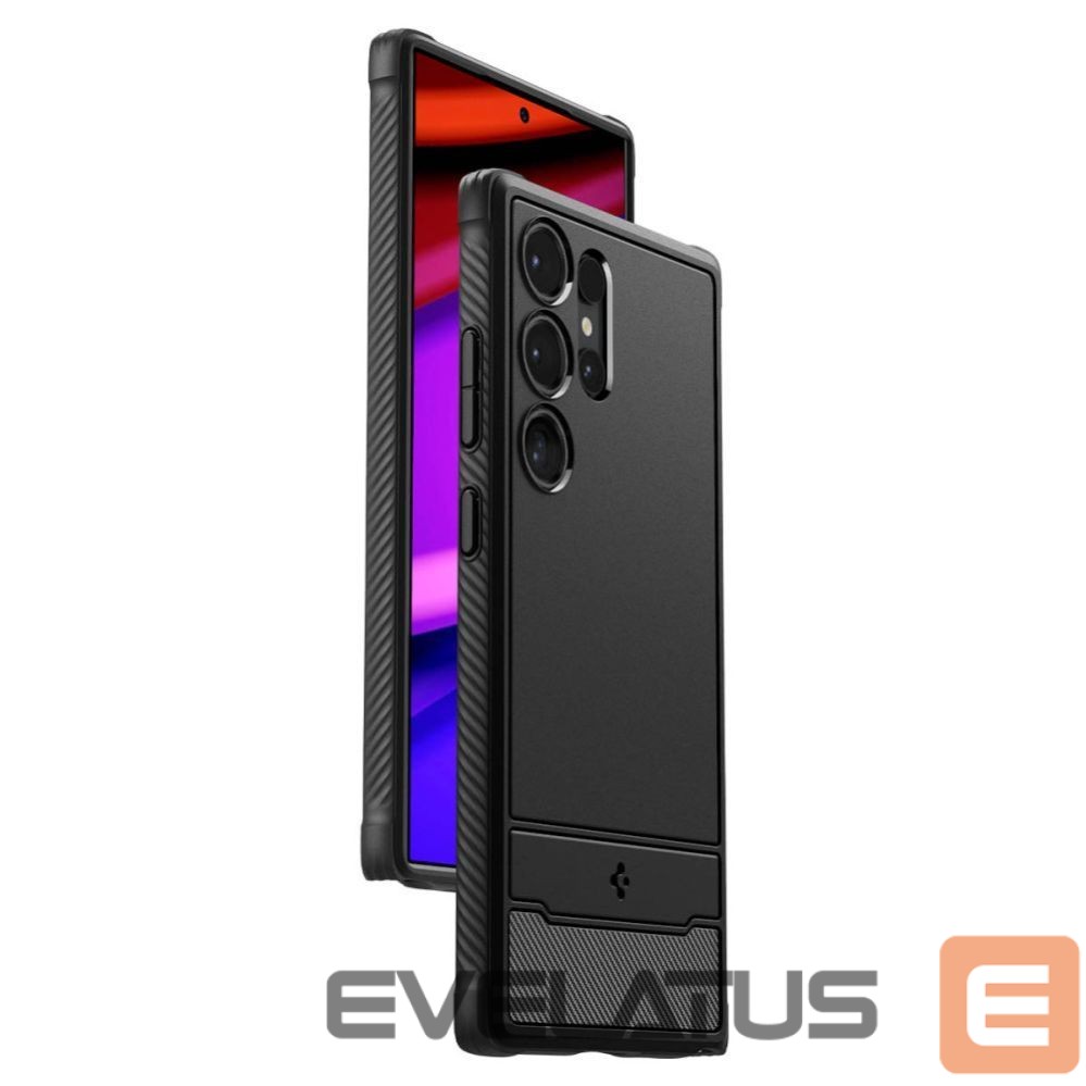 Kitos prekės Spigen Spigen Rugged Armor Case for Samsung Galaxy S24 Ultra - Matte Black