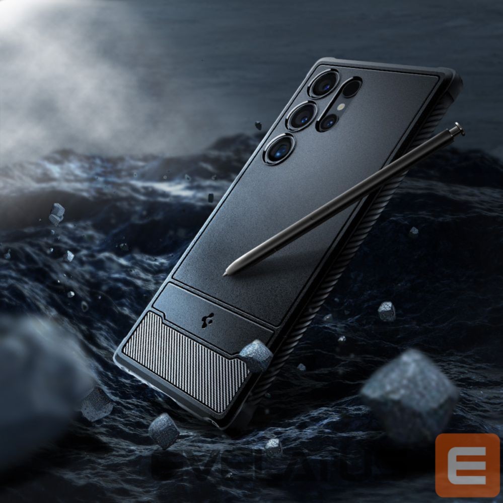 Kitos prekės Spigen Spigen Rugged Armor Case for Samsung Galaxy S24 Ultra - Matte Black