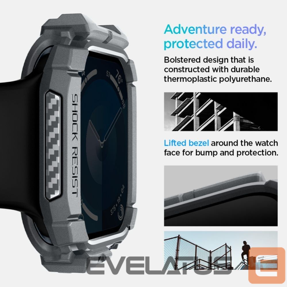 Kitos prekės Spigen Spigen Rugged Armor Case for Apple Watch 10 46mm - Gray