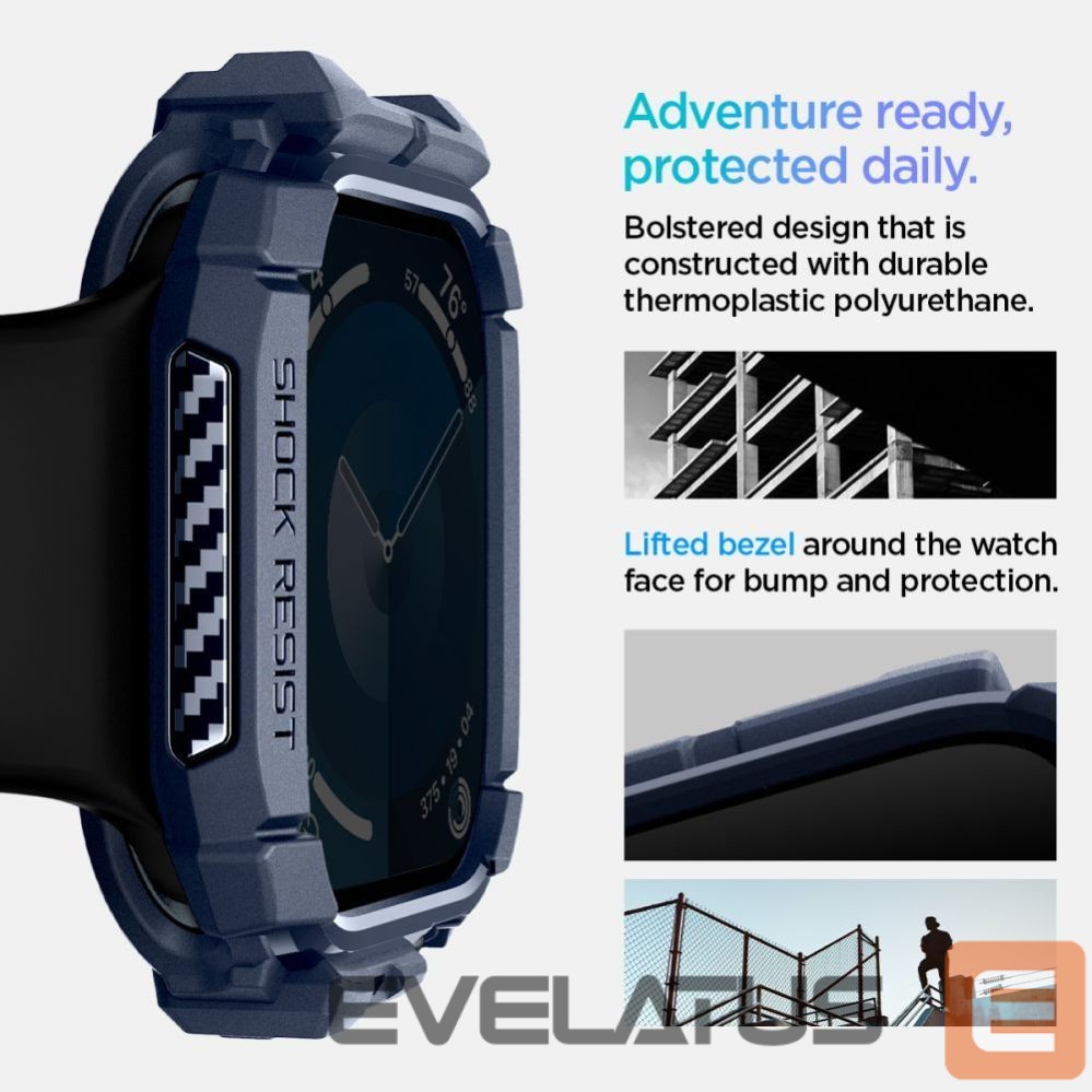 Kitos prekės Spigen Spigen Rugged Armor Case for Apple Watch 10 46mm - Navy Blue