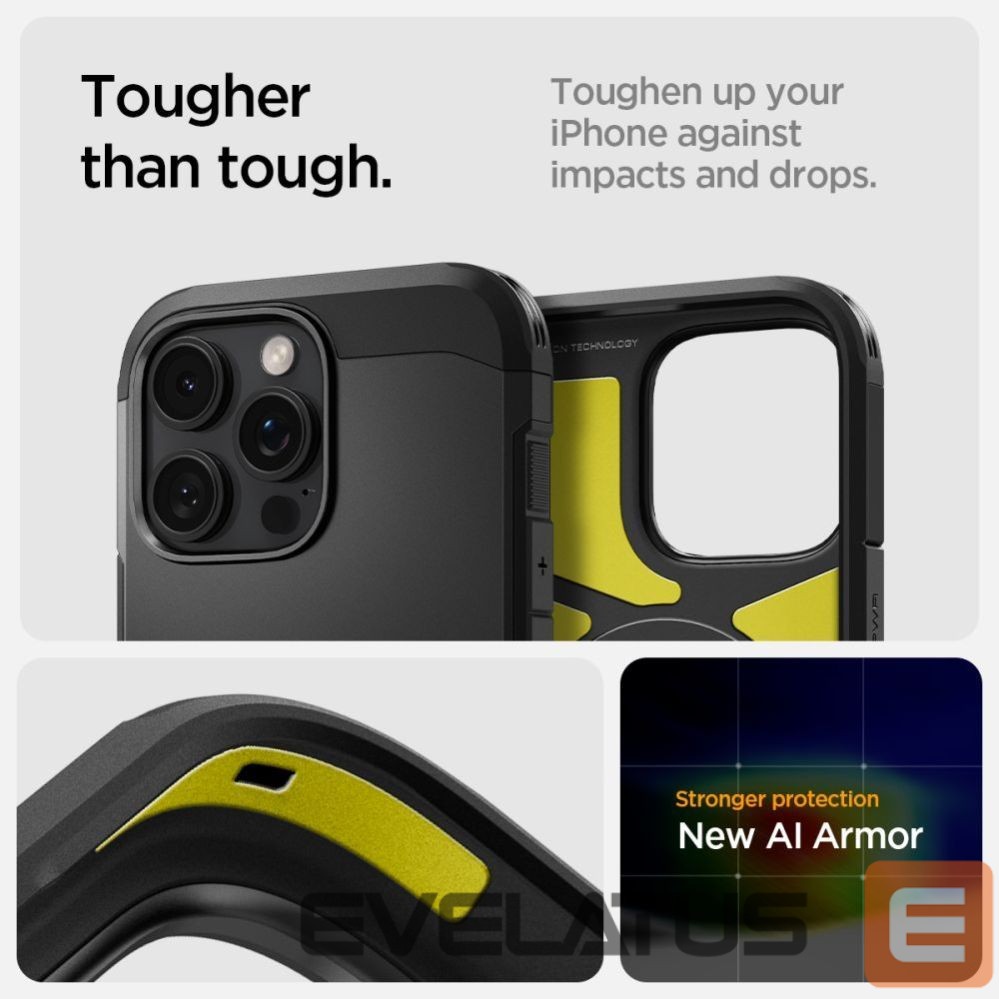 Kitos prekės Spigen Spigen Tough Armor "T" MagSafe case for iPhone 16 Pro Max - black