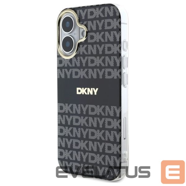 Kitos prekės DKNY DKNY Repeat Texture Pattern With Stripe iPhone 16 Case - Black